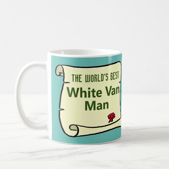 Världens bästa vita Van Man. Kaffemugg (Vänster)