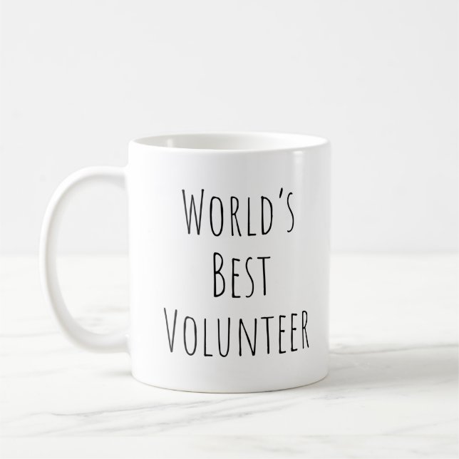 Världens bästa volontär kaffemugg (Vänster)