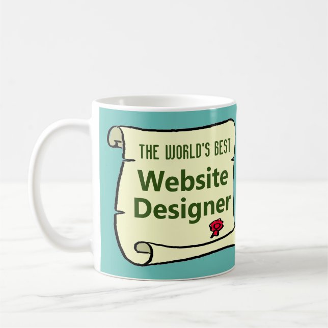 Världens bästa webbplatsdesigner kaffemugg (Vänster)