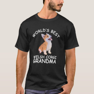 Världens Bästa Welsh Corgi Mormor Granddog Hund T Shirt