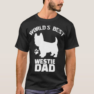 Världens bästa Westie Pappa Hundar Tass Puppy Älsk T Shirt