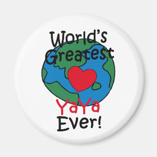 Världens Bästa YaYa-Hjärta Magnet