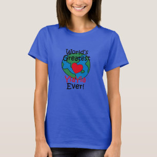 Världens Bästa YiaYia Hjärta Tee Shirt