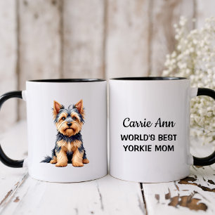 Världens bästa Yorkie Mamma med Bild Mugg