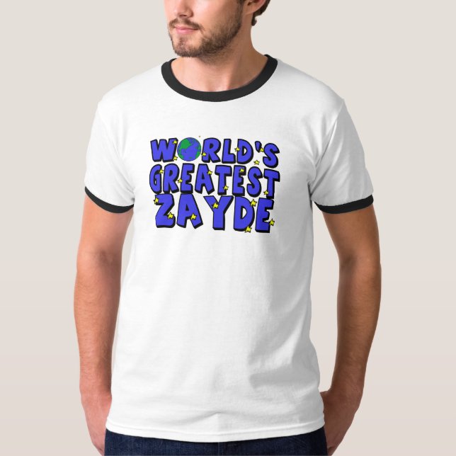 Världens Bästa Zayde T Shirt (Framsida)