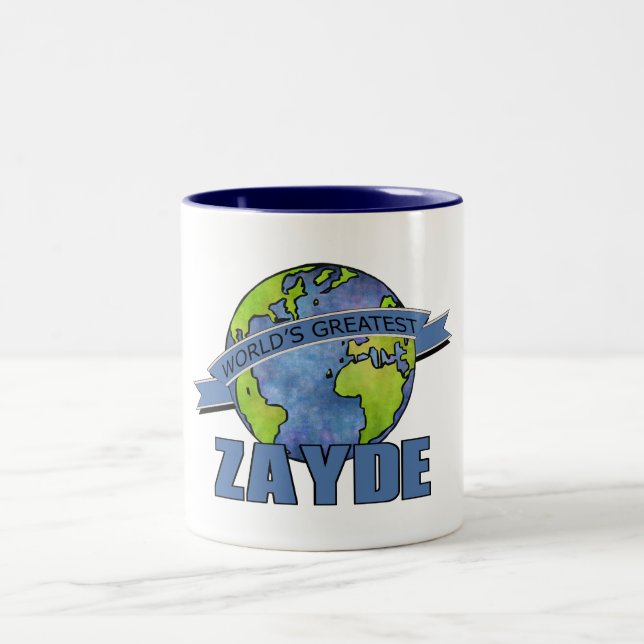Världens Bästa Zayde Två-Tonad Mugg (Center)