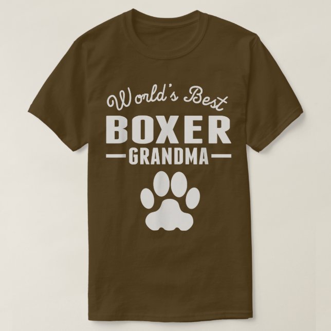 Världens bäste boxer Grandma T-Shirt (Design framsida)