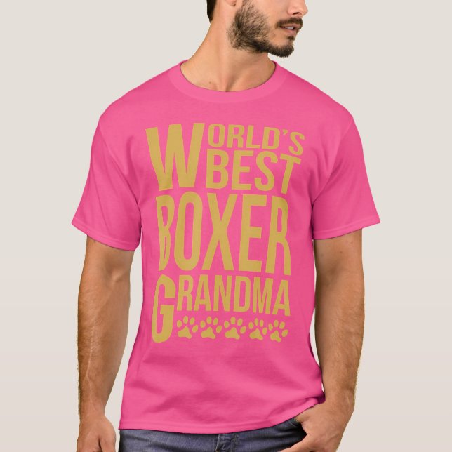 Världens bäste Boxer Grandma T Shirt (Framsida)