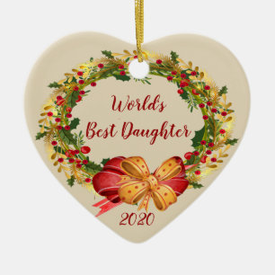 Världens bäste dotter Anque God God God Jul Julgransprydnad Keramik