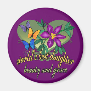 Världens bäste dotter Beauty and Grace Magnet