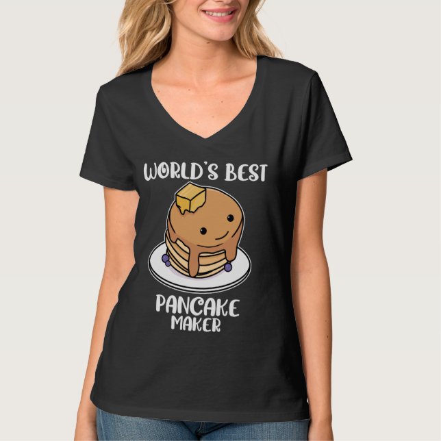Världens bäste Pancake Maker - Lönnkaka T Shirt (Framsida)