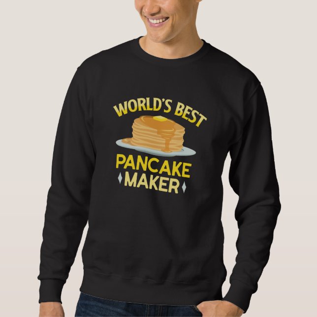 Världens bäste pannkaksmakare lång ärmad tröja (Framsida)