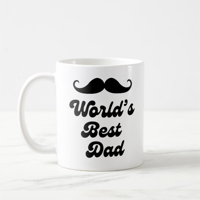 Världens bäste pappa, regummera fars dag lustigt kaffemugg (Vänster)