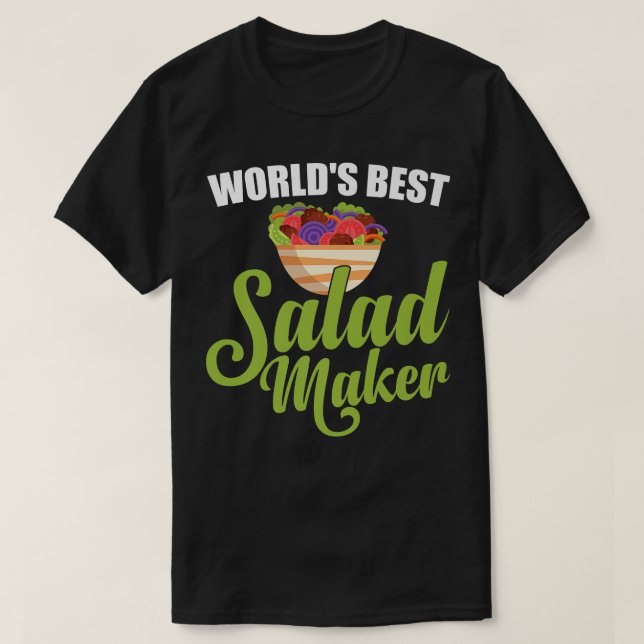 Världens bäste Salad Maker Salad Älskare Funny Veg T Shirt (Design framsida)