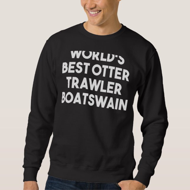 Världens bäste saxtrawler Boatswain Lång Ärmad Tröja (Framsida)