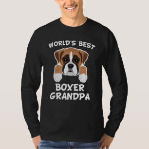 Världens Best Boxer Grandpa Hund Granddog T Shirt