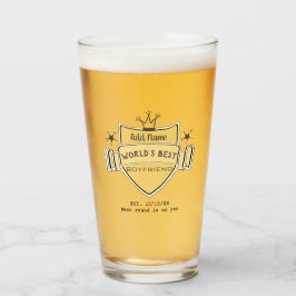 Världens Best BOYFRIEND Customized Beer PINT GLASS Glaskopp