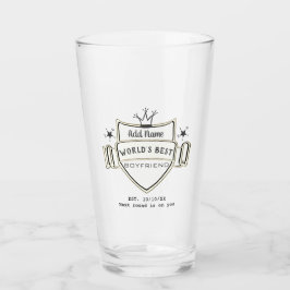 Världens Best BOYFRIEND Customized Beer PINT GLASS Glaskopp