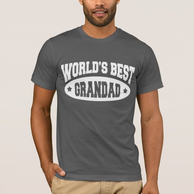Världens Best GranPappa T-Shirt - svart eller Mörk (Framsida)