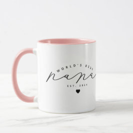 Världens Best Nana Cute Calligraphy Coffee Mugg