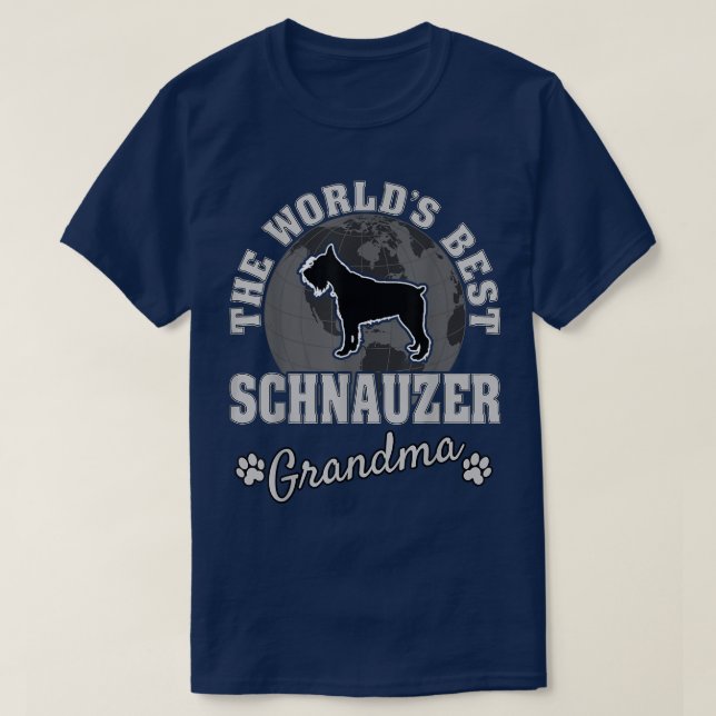 Världens Best Schnauzer Grandma T  Shirt (Design framsida)