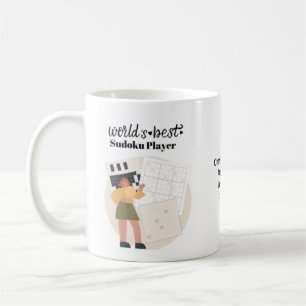 Världens Best Sudoku Player Female Personlig Kaffemugg