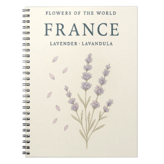 Världens blommor — Frankrike Lavendel Anteckningsbok
