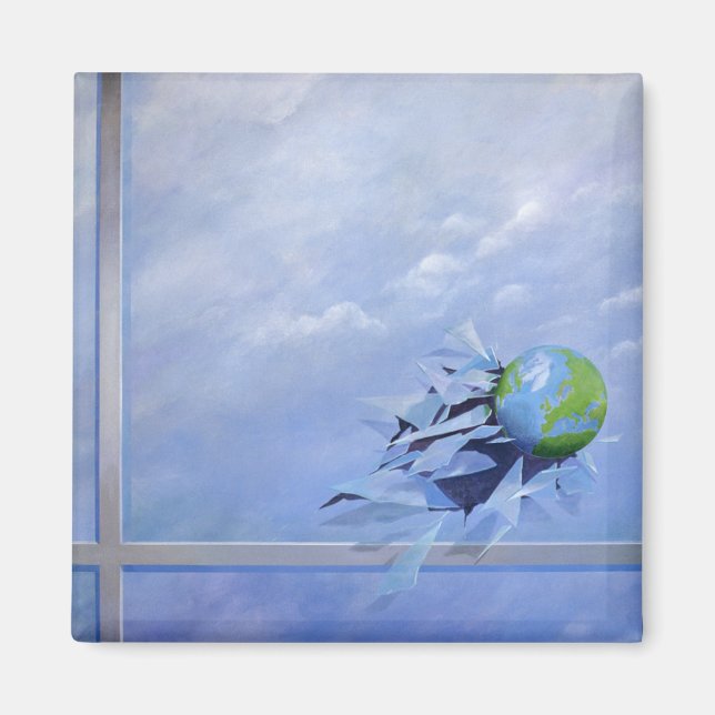 Världens bryggglas magnet (Framsidan)