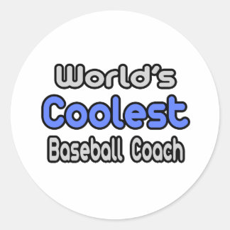 Världens coolaste basebolltränare runt klistermärke