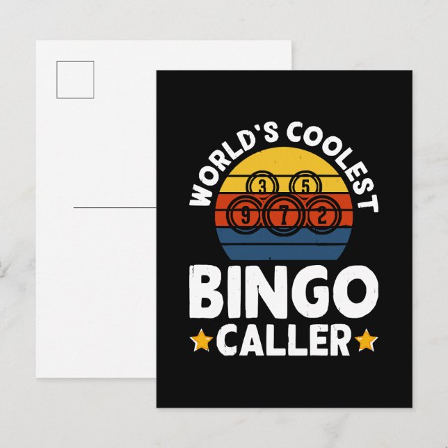Världens coolaste Bingo-kallare Inbjudan Vykort (Fram/baksida)
