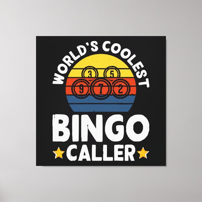 Världens coolaste Bingo-kalle Canvastryck (Framsida)