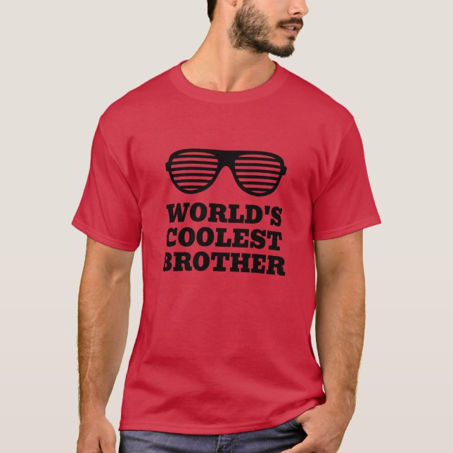 Världens coolaste bror rolig t-shirt för bror (Framsida)