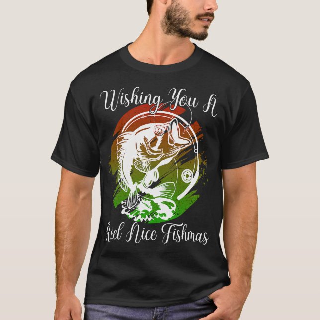 Världens coolaste fiskepappa julpresent t shirt (Framsida)