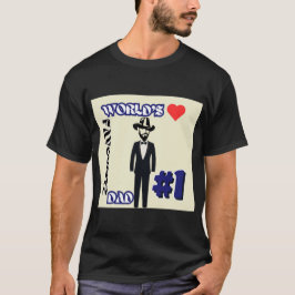 Världens favorit Pappa #1, svart Kort-Sleeve T Shirt