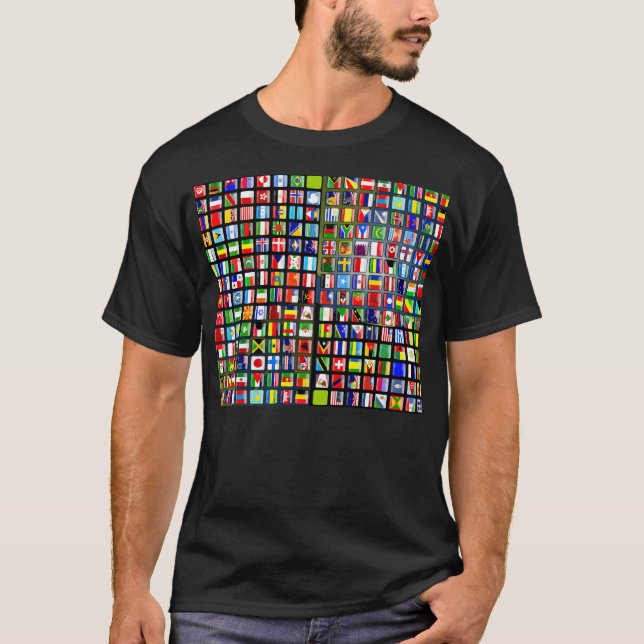 Världens flaggor t shirt (Framsida)