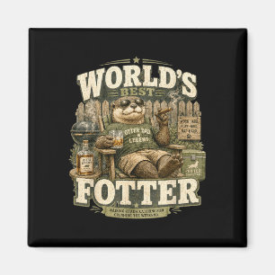 Världens fotter utter pappa legend humor pun födel magnet