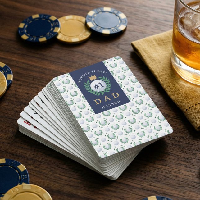 Världens främsta Pappa: det prestigefyllda Royalet Casinokort (World's #1 Golf Dad Fun Personalized Gift for Dad Poker Cards)