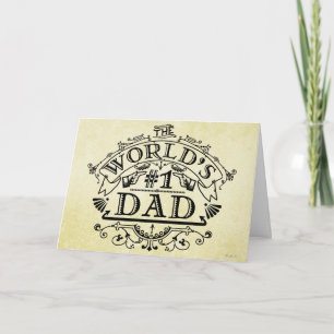Världens främsta Vintage i Pappa, Personlig Kort