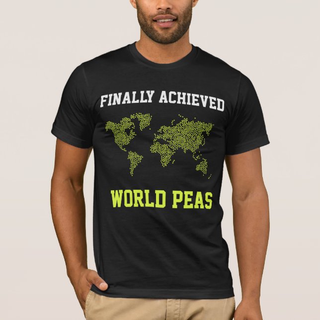 Världens fred på jorden Frihet uppnådde världens ä T Shirt (Framsida)