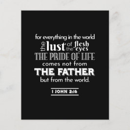 Världens frestelser - 1 John 2:16 Bible Verse Flygblad