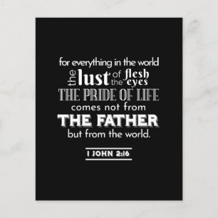 Världens frestelser - 1 John 2:16 Bible Verse Flygblad