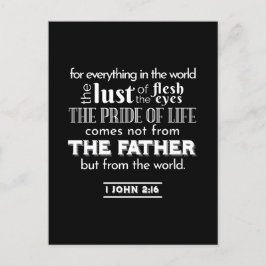 Världens frestelser - 1 John 2:16 Bible Verse Vykort