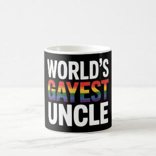 Världens gayaste farbror HBTQ HBTQ Pride-anhängare Kaffemugg