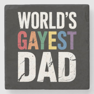 Världens gayaste pappa HBTQ Gay Pride-anhängare re Stenunderlägg