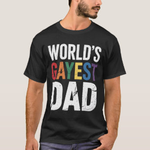 Världens gayaste pappa HBTQ gay Pride-anhängare re T Shirt