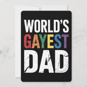 Världens Gayest Pappa HBT TQ Gay pride Ally Rainbo Inbjudningar