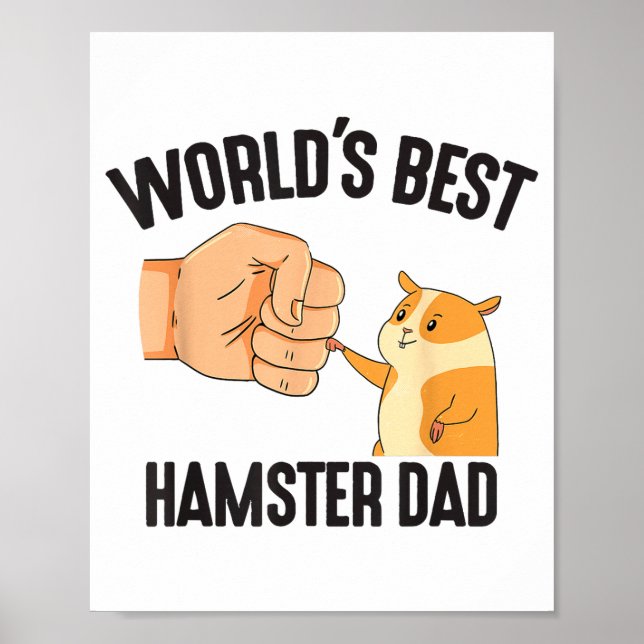 Världens hamsterpappakostym för djurälskare hamstr poster (Framsidan)