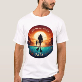 Världens havsfiske med PAPPA | Dyka Pappa T Shirt