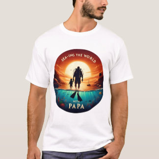 Världens havsfiske med PAPPA | Dyka Pappa T Shirt