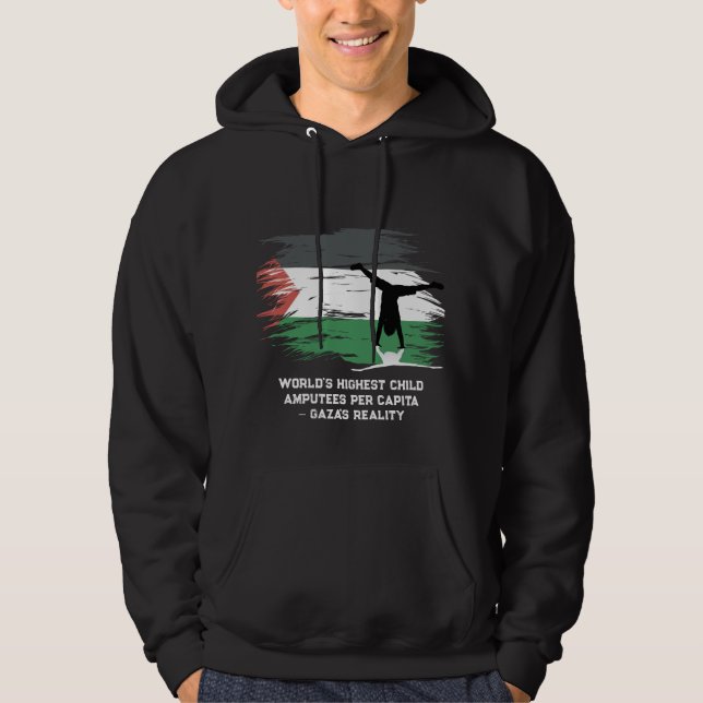 Världens högsta barnsändare per capita - Gaza Hoodie (Framsida)